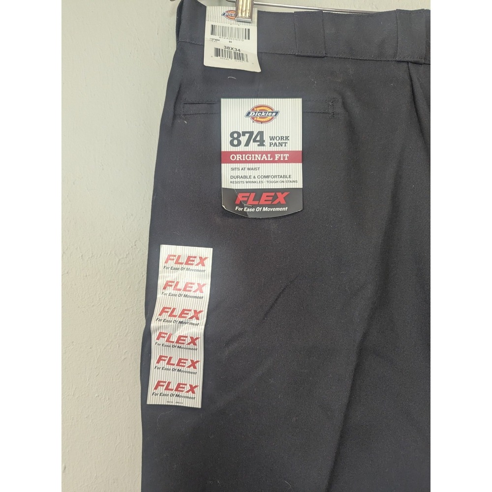 Dickies 874 FLEX Work Pants Men's 38x34 Charcoal Gray Original Fit NWT